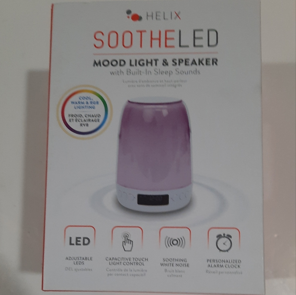 Helix Soothe LED Mood Light & Speaker - Purple